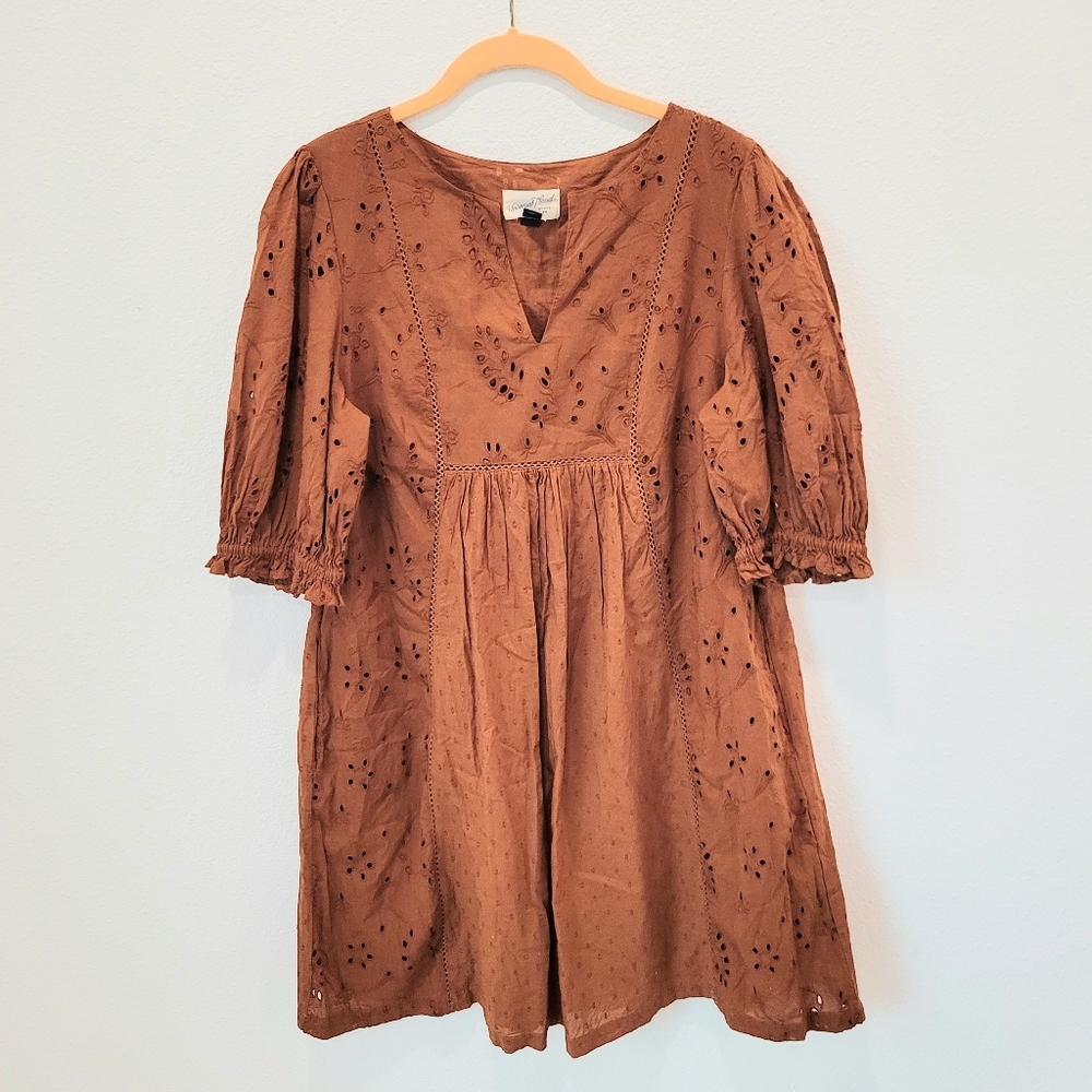 Universal Threads Women’s Muted Orange Midi Dress Size M Bohemian